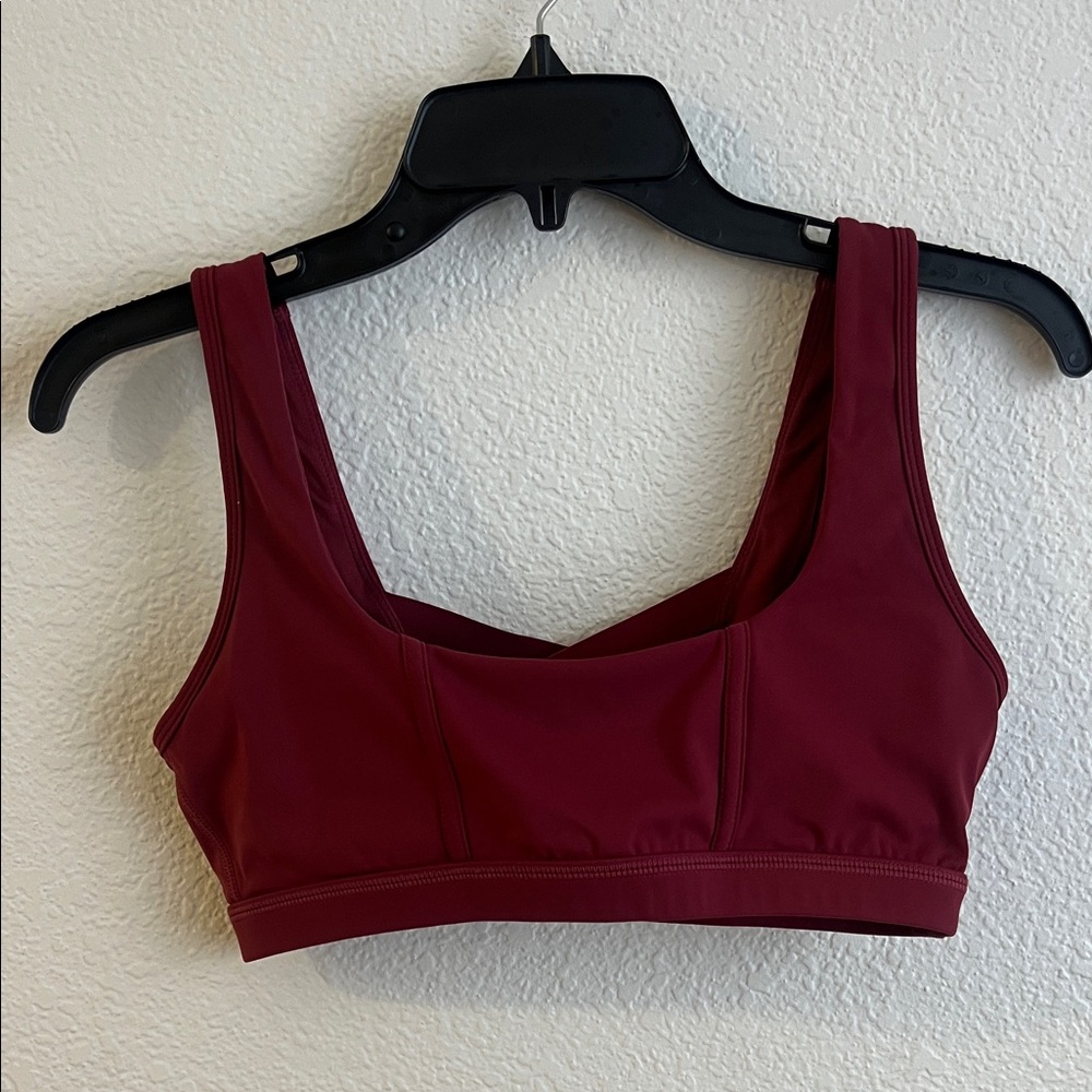 POPFLEX Corset Sports Bra in Burgundy